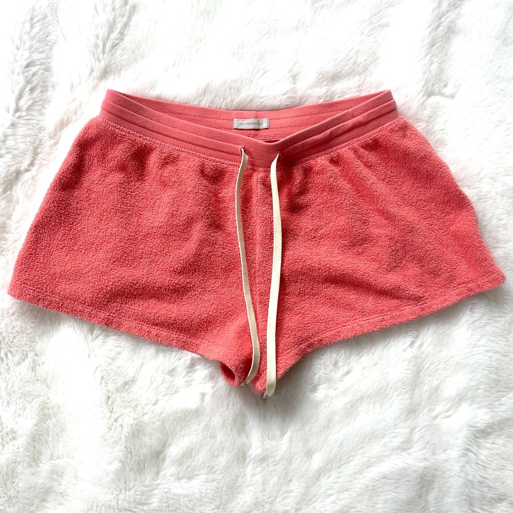 Outerknown Terry Summer Shorts in Coral Size Small Terry Cloth Beach Wear